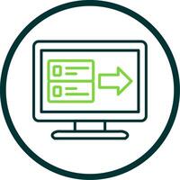 Data Transfer Line Circle Icon Design vector