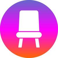 asiento glifo degradado circulo icono diseño vector