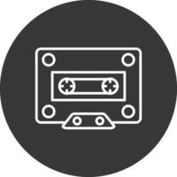 Cassette Line Inverted Icon Design vector