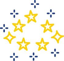 Stars Line Two Colour Icon Design vector