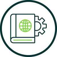 Educational Technology Line Circle Icon Design vector