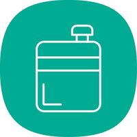 Flask Line Curve Icon Design vector