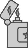 Lighter Line Filled Greyscale Icon Design vector