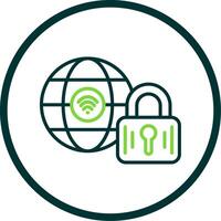 Internet Line Circle Icon Design vector