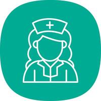 Nursing Line Curve Icon Design vector