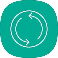 Repeat Line Curve Icon Design vector