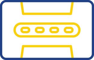Cassette Line Two Colour Icon Design vector