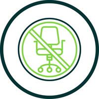 Prohibited Sign Line Circle Icon Design vector