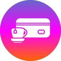 Card payment Glyph Gradient Circle Icon Design vector