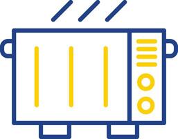 Electric Heater Line Two Colour Icon Design vector