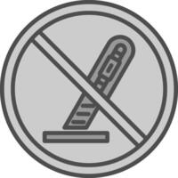 Prohibited Sign Line Filled Greyscale Icon Design vector