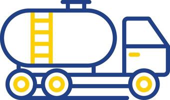 Tank Car Line Two Colour Icon Design vector