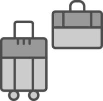 Bags Line Filled Greyscale Icon Design vector