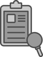 Good Review Line Filled Greyscale Icon Design vector