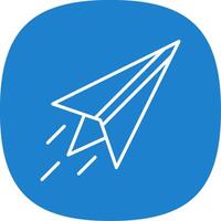 Paper Plane Line Curve Icon Design vector