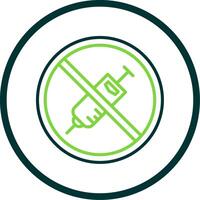 Prohibited Sign Line Circle Icon Design vector