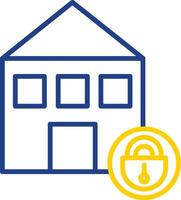 Home Security Line Two Colour Icon Design vector