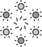 Firework Line Filled Greyscale Icon Design vector