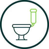 Toilet Line Circle Icon Design vector