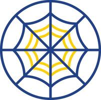 Spider Web Line Two Colour Icon Design vector