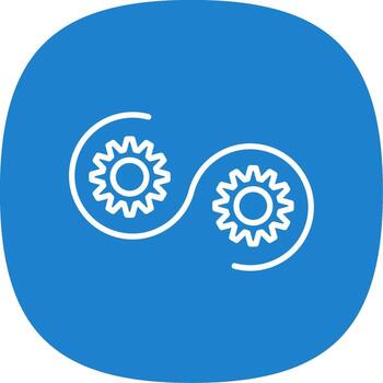 Devops Line Curve Icon Design vector