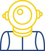 Astronaut Line Two Colour Icon Design vector