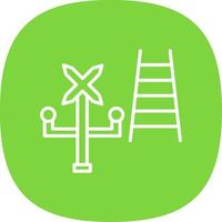 Railroad Crossing Line Curve Icon Design vector