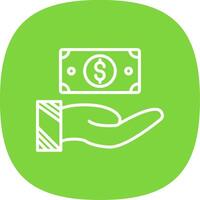 Donate Line Curve Icon Design vector