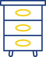 Filling Cabinet Line Two Colour Icon Design vector