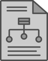 Hierarchy Line Filled Greyscale Icon Design vector