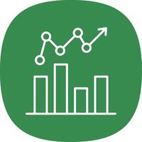 Bar Graph Line Curve Icon Design vector