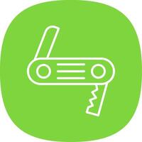 Swiss Army Knife Line Curve Icon Design vector