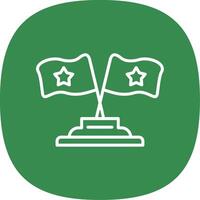 Flags Line Curve Icon Design vector