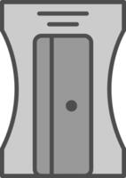 Sharpener Line Filled Greyscale Icon Design vector