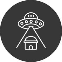 Ufo Line Inverted Icon Design vector