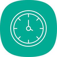 Clock Line Curve Icon Design vector