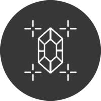 Gem Line Inverted Icon Design vector
