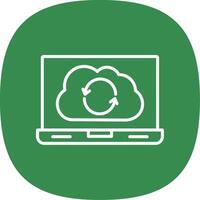 Syncronization Line Curve Icon Design vector