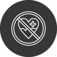 Prohibited Sign Line Inverted Icon Design vector