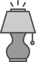 Lamp Line Filled Greyscale Icon Design vector