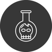 Poison Line Inverted Icon Design vector