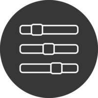 Progress Bar Line Inverted Icon Design vector