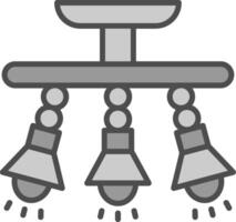 Spotlights Line Filled Greyscale Icon Design vector