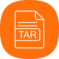 TAR File Format Line Curve Icon Design vector