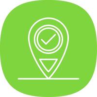 Location Line Curve Icon Design vector