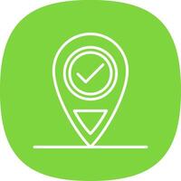 Location Line Curve Icon Design vector