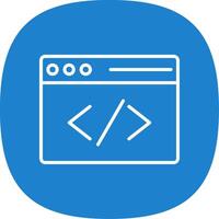Coding Line Curve Icon Design vector