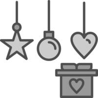 Decoration Line Filled Greyscale Icon Design vector