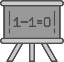 Blackboard Line Filled Greyscale Icon Design vector