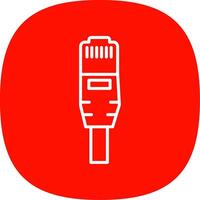 Ethernet Line Curve Icon Design vector